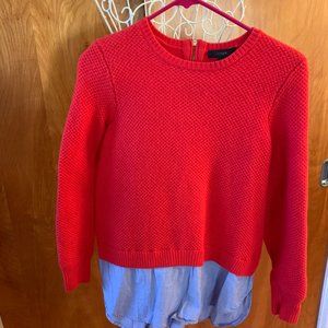 J. Crew Wool Sweater with Shirt Tail